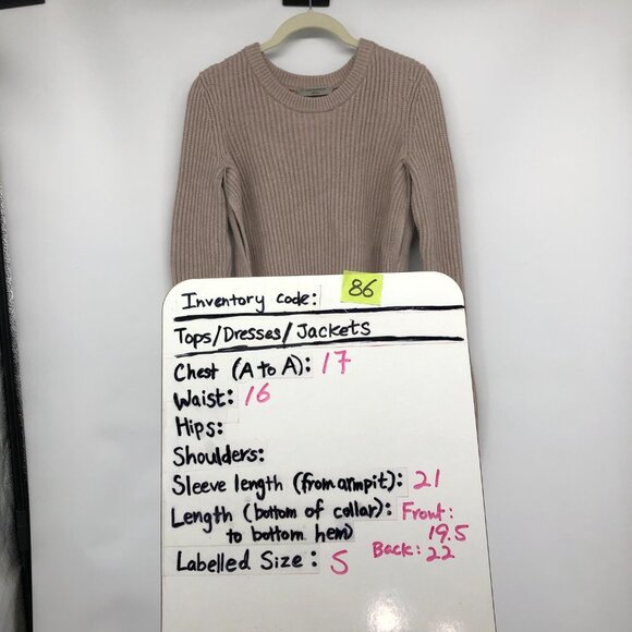 All Saints Cream Cotton East Jumper Pullover, Sweater, Crew, size S - Picture 15 of 16